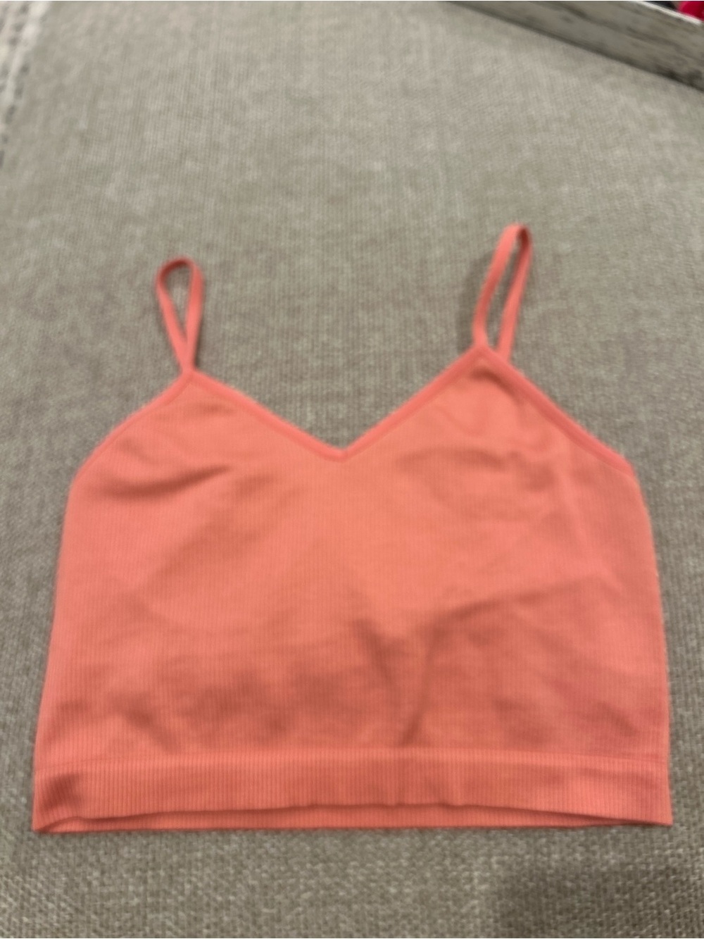 Primark Coral Ribbed V-Neck Cami